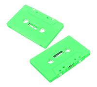 Générique Boîtes à Cassettes en Plastique Vert Clair 2pcs, Structure Robuste et Accès Facile, Rangement Rétro pour Cassettes Audio Vierges Salon ou Bureau