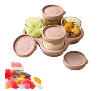 Générique Boîtes à Goûter pour - 4 Pièces Étanche Micro-ondable avec Plateau | Ensemble de Contenants Alimentaires pour Enfant - pour Purée Fruits Lait Maternel Appartement Crèche Voyage