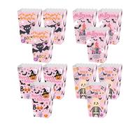 Générique Boîtes à Popcorn Halloween | Boîtes de Snack avec Popcorn et Biscuits 12 Pièces | Contenants pour Bonbons et Événementiels Fournitures pour Fêtes