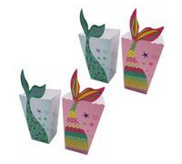 Générique Boîtes à Popcorn Résistance Compression en Papier Bleu Forme Queue Créatives et Légères Lot de 24 Pièces pour Soirée Cinéma et Anniversaire Garçon
