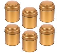 Générique Boîtes à Thé Grosse Capacité en Tôle Double Couvercle Hermétique Lot de 6 Multifonction pour Conservation Thé en Vrac et Rangement la Cuisine