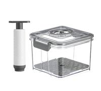 Générique Boites Alimentaires Sous Vide, 1,5 L Boîte de Conservation Sous Vide avec Pompe à Main, Récipient Sousvide Alimentaire, Organisateur de Réfrigérateur