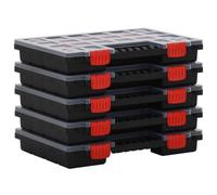 Générique Boîtes d'assortiment 5 pcs 34,5x25x5 cm Polypropylène,Quincaillerie,Accessoires de quincaillerie,Organisation & Rangement d'outils,Boîtes à Outils,Transparent,2.7 KG,152094
