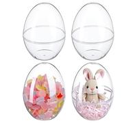 Générique Boîtes de Bonbons Rangement de Friandises en Plastique Transparent Design Multi-usage Lot de 4 Forme Œuf de Pâques et Célébrations et Rangement de Friandises