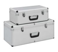 Générique Boîtes de Rangement 2 pcs Argenté Aluminium,Quincaillerie,Accessoires de quincaillerie,Organisation & Rangement d'outils,Boîtes à Outils,Argent,7.78 KG,91850