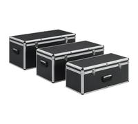 Générique Boîtes de Rangement 3 pcs Noir Aluminium,Quincaillerie,Accessoires de quincaillerie,Organisation & Rangement d'outils,Boîtes à Outils,Noir,14.1KG,91853