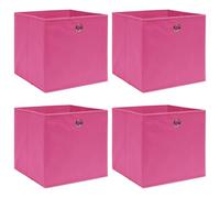 Générique Boîtes de Rangement 4 pcs Rose 32x32x32 cm Tissu,Maison & Jardin, Produits ménagers, Rangement & Organisation, Chariots de Rangement, Rose (Poids 2.4KG)