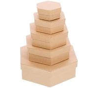 Générique Boîtes en Papier Kraft Hexagonales pour Bonbons, Coffret Présent Multifonctionnel Réutilisable pour Différentes Occasions, Artisanat et Décoration