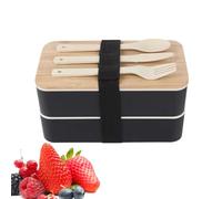 Générique Boîtes Repas Adultes,Bols Hermétiques à Double Paroi Empilables - Conteneurs Alimentaires avec Couvercle,pour Hommes Femmes Étudiants École Bureau Voyage Pique-nique Camping