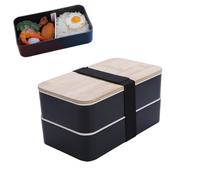 Générique Boîtes Repas Pour Adultes | Bols Étanches Empilables à Double Compartiment,Contenants De Préparation De Repas Avec Couvercle | Pour Hommes Femmes Étudiants École Travail Voyage Pique-Nique