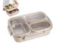 Générique Boîtes Repas, Récipient Goûter Acier Inoxydable, Lunch Box 3 Compartiments pour École Voyage Pique-Nique Bureau Avion Voiture