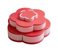 Générique Boîtes Snack - Rotatif Anti-poussière Double Niveau, Couvercles Réutilisables | Coffret Plateau Service - Pour Bonbons Chocolat Biscuits Dessert Appartement Bureau Camping Pique-nique