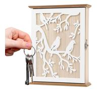 Générique Boîtier à Clés | Style Vintage Sculpté avec 6 Crochets - Coffret Rustique Porte-Clés Mural Organisateur | Idée Cadeau pour Entrée Bureau Maison
