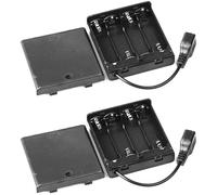 Générique Boîtier d ' Alimentation à Piles AA avec Port USB de Commande commutable pour Bandes Lumineuses LED Durabilité sûre Utilisation en extérieur Boîtier de Batterie Rechargeable pour lumières