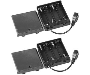 Générique Boîtier d ' Alimentation à Piles AA avec Port USB de Commande commutable pour Bandes Lumineuses LED Durabilité sûre Utilisation en extérieur Boîtier de Batterie Rechargeable pour lumières