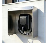 Générique Boîtier de Protection Étanche pour Borne de Recharge Véhicule Électrique en Acier Inoxydable, Bouclier Météorologique pour Station de Recharge VE Extérieure Renforcée