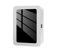 Générique Boîtier de Protection verrouillable pour Chargeur de véhicule électrique, Support de Sol pour Station de Recharge, Coins arrondis, Compatible avec la Plupart des chargeurs (Blanc, Moyen)