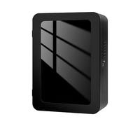 Générique Boîtier de Protection verrouillable pour Chargeur de véhicule électrique, Support de Sol pour Station de Recharge, Coins arrondis, Compatible avec la Plupart des chargeurs (Noir, Moyen)