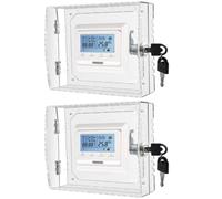 Générique Boîtier de verrouillage de thermostat universel, couvercle de thermostat transparent, boîtier de verrouillage de thermostat avec clé (2 ensembles)
