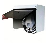 Générique Boîtier Étanche pour Borne de Recharge EV Murale, Cache Chargeur Extérieur avec Couvercle Magnétique, Protection Météo Anti-Pluie Anti-UV pour Point de Recharge Voiture Électrique