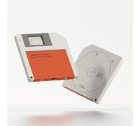 Générique Boîtier SSD NVMe USB-C 10Gbps, Format Disquette Rétro, Compatible M.2 2230/2242, Aluminium, Ultra-Fin 6,1mm (Orange)