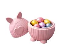 Générique Bol À Bonbons,Récipient de Service Mignon en Forme de Lapin de Pâques Imprimé en 3D - Coupe À Bonbons Pour Bureau,Pour Table De Fête Maison Cuisine Goûter Vacances