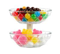 Générique Bol À Fruits À Plusieurs Niveaux, 8.07x8.07x7.09 Pouces, 2 Niveaux Amovibles, Plat De Pour Table D'accueil, Serveur De Bonbons Avec Couvercle Et Conception D'accès Facile, Pour Un Cinéma De