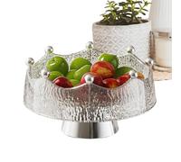 Générique Bol À Fruits Pour Comptoir,Plat de Service 27.5 cm avec Bordure,avec 8 Fourchettes et Porte-Fruits Organisateur - pour Service sur Comptoir Maison Légumes Dessert Salade Pâtes