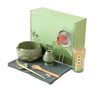 Générique Bol à matcha blanc en fleurs de cerisier 8 pièces avec ensemble fouet(Matcha Green Eight-P)
