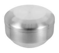 Générique Bol à Mousse de Rasage Bol Élégant en Acier Inoxydable avec Couvercle pour Rasage Confortable des Hommes, Accessoire pour Salle de Bain et Usage Domestique