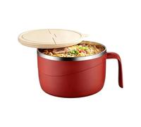 Générique Bol À Pâtes - Avec Couvercle Et Poignée Grand Mug 1200 Ml | Bols Snack avec Intérieur | Pour nouilles pâtes soupe céréales porridge cuisine dortoir