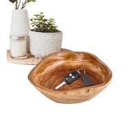 Générique Bol à Salade en Bois - Décoration de Table Rustique en Bois Naturel | Bols de Rangement Décoratifs pour Porte-Clés | pour Salon Cuisine Salle à Manger Bureau Chambre Entrée Fête