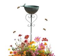 Générique Bol Bain pour Oiseaux Fer antirouille Vintage Collection | Distributeur d'eau pour oiseaux Pour pinsons, perruches moines, volière, jardin, arrière-cour, cour, aménagement paysager,