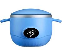 Générique Bol Bebe Chauffe Petit Pot Nomade en Acier Inoxydable 316 - Pot Bebe Repas à Température Constante 45℃, Rechargeable USB, Portable, Étanche, 500ml(Bleu)