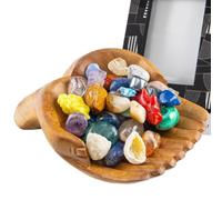 Générique Bol D’offre De Mains En Bois - De Stockage De Pierres Précieuses, Support D’huile Essentielle, Étagère En Pierre | Fournitures D' Spirituel, Décoration De Salle De Méditation, Accessoires