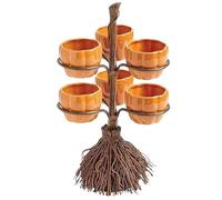 Générique Bol de bonbons d'Halloween | Bol à collation à la citrouille et balai - Halloween Party Favors Cupcake Stand, serveur de cuisine domestique décoratif et présentoir