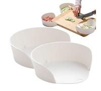 Générique Bol de Préparation de Repas - Planche Découpe 2 Pièces,Contenants de Repas Accrochables Gadgets de Cuisine pour Viande Légumes Ingrédients Hachés Fruits Soupe Maison et