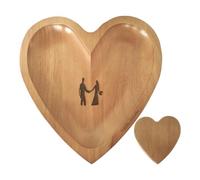 Générique Bol de Prière | Décor Rustique En Forme De Cœur En Bois,Bol en Bois de Bénédiction - Pour Anniversaire Méditation Noël Église Baptême