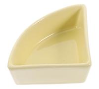 Générique Bol en Céramique Jaune pour Hérissons et Ours en Soie Dorée, Facile à Nettoyer, Adapté pour Nourriture Sèche et Snacks, Gamelle pour Animaux de Compagnie