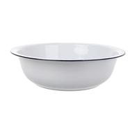 Générique Bol en Émail Blanc 32 Cm - Bassine Cuisine Multifonction pour Laver Légumes, Mélanger Pâtes et Préparer Repas, Bol à Usage Domestique Robuste et Facile à Nettoyer, Saladier