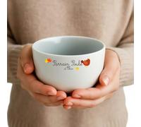 Générique Bol Parrain Poule personnalisé avec prénom - Cadeau humoristique et tendre pour Noël, annonce parrainage ou anniversaire - Bol céramique blanche 500 ml