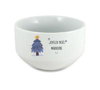 Générique Bol personnalisé Joyeux Noël - Cadeau marraine, parrain, mamie ou nounou - Texte 100% personnalisable - Bol céramique 500 ml