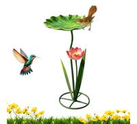 Générique Bol pour Bain d'Oiseau Grand Support de Fleurs Réalistes en Métal