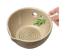 Générique Bol râpe à ail, Outils de plaques de râpe de Cuisine 2 en 1, Outil efficaces pour dénuder Les Herbes avec 5 Tailles de Trous, pour ail, Gingembre, Herbes, Zeste de Citron, Fromage