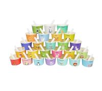 Générique Bols de Crème Glacée en Papier, Lot de 35 gobelets à glace en papier jetables pour aliments chauds ou froids (50)