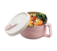 Générique Bols de soupe avec anses et couvercles,1100ml antibrûlure isolé qualité alimentaire - Tasse à Soupe et Bol à Nouilles Instantanées | pour maison, restaurant, camping, pique-nique,