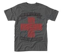 Générique Bon Jovi Bad Medicine Homme T-Shirt Manches Courtes Anthracite S, 100% Coton, Regular/Coupe Standard