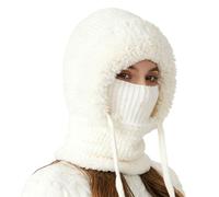 Générique Bonnet 3 en 1 avec Écharpe Et Protège-Visage, Cagoule d'hiver Chaude Et Coupe-Vent Doublée en 3 en 1 Améliorée, Bonnet Tricoté d'hiver Entièrement Couvrant, pour La Randonnée, Le Cyclisme