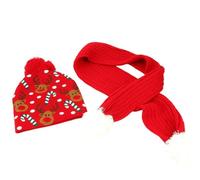 Générique Bonnet Balaclava et Écharpe de Noël Femme Tricot Doux avec Étoiles Dorées, Liner Polaire, Anti-Glace, Parfait pour Carnavals et Séances de Photos