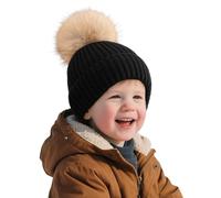 Générique Bonnet Cache Oreille Homme, Bonnet d'hiver tricoté épais pour Enfants avec Garniture synthétique Douce Couvre-Oreilles Chaud garçon Fille pour activités extérieures